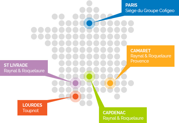 Carte des implantations
